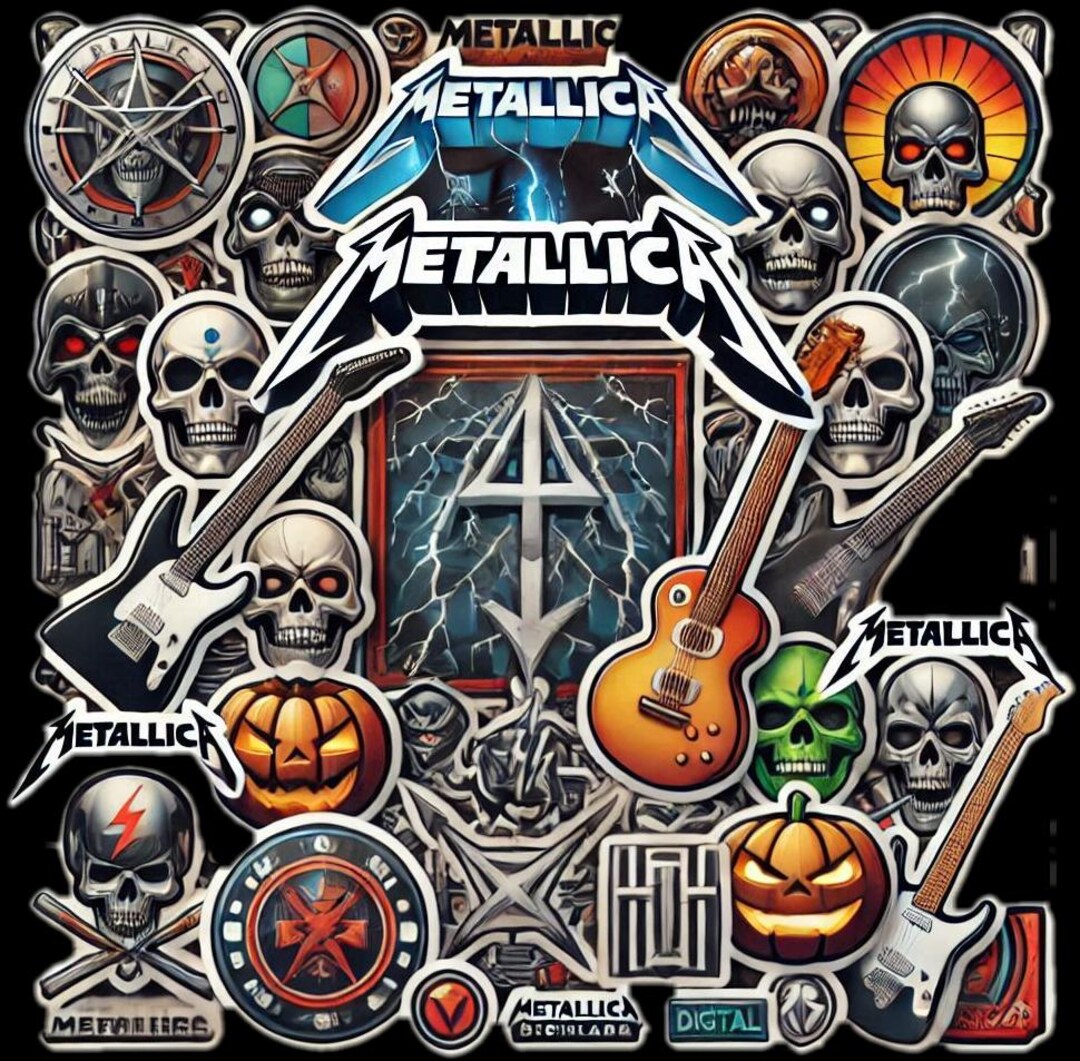 970 Metallica Stickers Bundle - High-resolution PNG Files - Instant ...