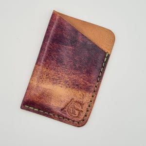 De zoon-portemonnee. Italiaanse leren kaarthouder, slanke portemonnee, kaartcontant, minimalistisch, cadeau, cadeau, kerst, jubileum, bruiloft, vader, EDC