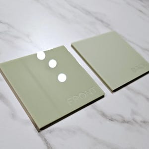 Set of FOUR 1/8&quot; Light Sage Acrylic Sheets - Pastel Green