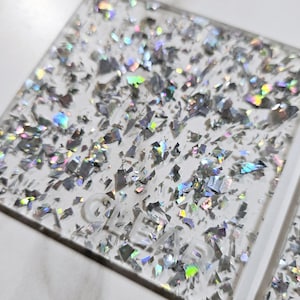 Set of FOUR 1/8&quot; Glitter Shards Acrylic Sheet - Acrylic Sheets for Crafting