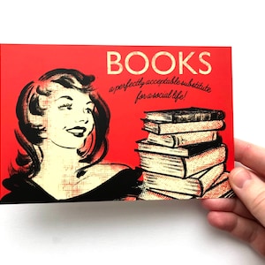 Postales para amantes de los libros / Postales para bibliotecarios / Tarjetas para bibliófilos para poscruzar