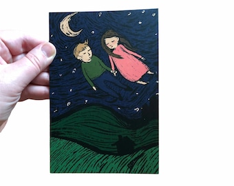 Fly Away with Me / Romantic Postcards / Cards for Postcrossing / Couples Postcards