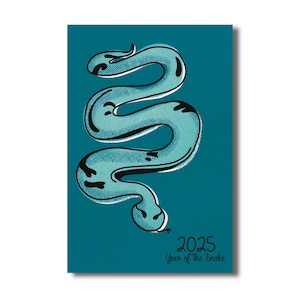 Jahr der Schlange 2025 Neujahrskarten / Chinesisches Neujahrsgrüße für Postcrossing oder Freunde und Familie / LNY Postkarten