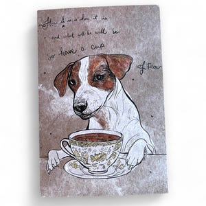 Postais de Beagle / Cartões de Chá para Cachorro / Cartões de sabedoria para cães para pós-cruzamento ou para enviar a amigos
