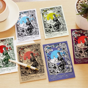 Weltpostkartentag 2024 Set Postkarten für Postcrossing Sechs verschiedene Designs Postkarten mit WPD-Karten