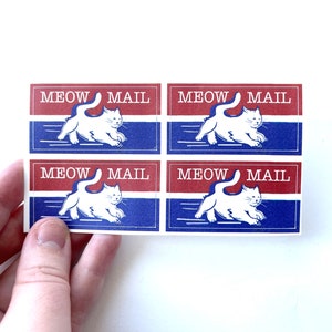 Meow Mail Postal Stickers (Sheet of Four)
