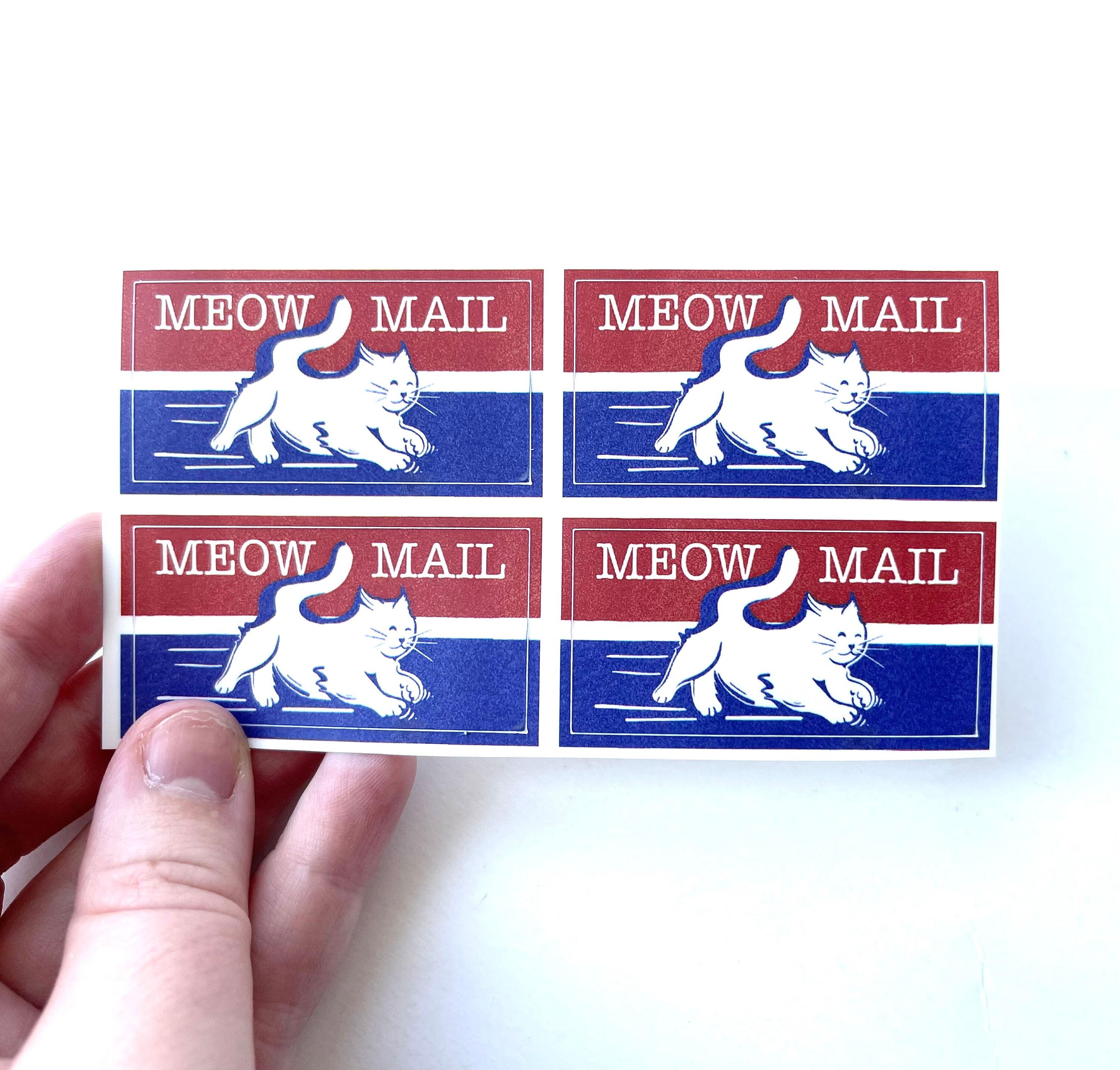 Meow Mail Postal Stickers (Sheet of Four)