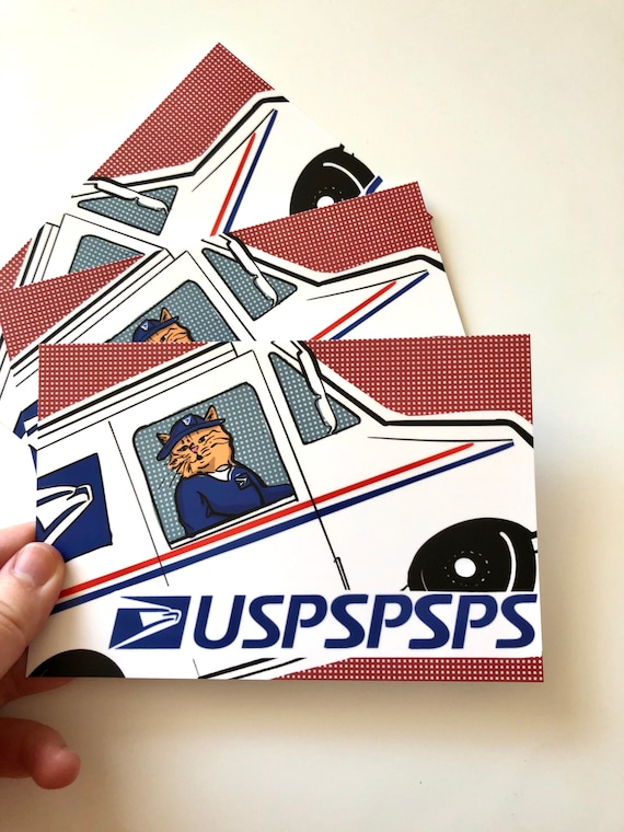 USPS (pspspsps!) Postcards / Funny Cat Postcards to #saveusps - Etsy
