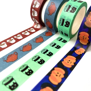 Washi Tape Set of Four Rolls Unique Washi Tape Pack of Decorative Masking Tape for Journaling or Planners