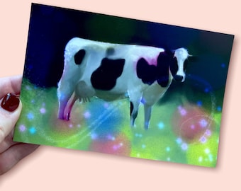 Magical Cow Postcards / Funny Cow Cards / Cute Animal Cards for Postcrossing