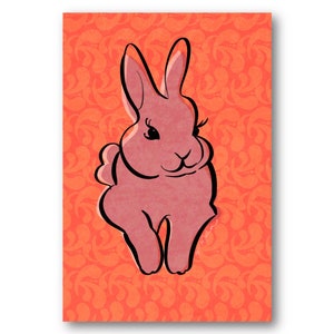 Hase Zeichnung Postkarten / Osterkarten / Frühlings Hase Karte für Postcrossing oder Versand an Freunde