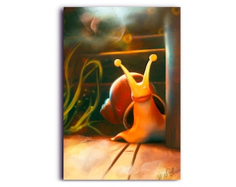 Cute Snail Painting Postcards / Stationery for postcrossing or snail mail / Cute Animal Postcards