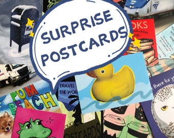 Surprise Me with Postcards /Get Random Postcards / Grab Bag Blind Box Postcards for postcrossing / variety pack