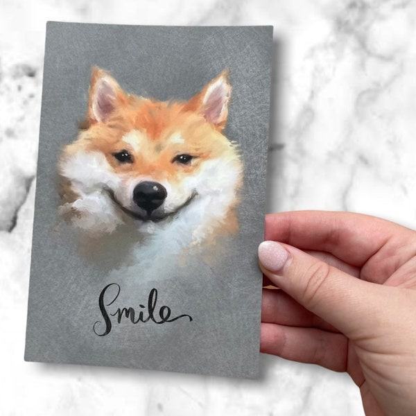 Dog Postcards - Smiling dog encouragement cards / smile cards / Cards for Postcrossing