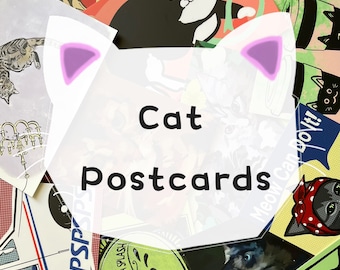 Cat Cards Only! / Surprise Me with Cat Postcards /Get Random Postcards / Cat Grab Bag Blind Box Postcards for postcrossing / variety pack