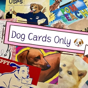 Alleen hondenkaarten! / Verras me met ansichtkaarten voor honden /Krijg willekeurige ansichtkaarten / Dog Grab Bag Blind Box ansichtkaarten voor postcrossing / variëteitpakket