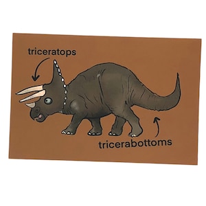 Cartes postales drôles de dinosaures - Triceratops Pun Humour Cartes postales, Cartes pour Postcrossing,