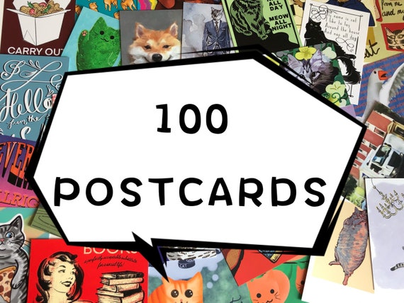 100 Postcard Set / Postcard Lot for Postcrossing / Get Random Postcards / Bulk Postcard Grab Bag