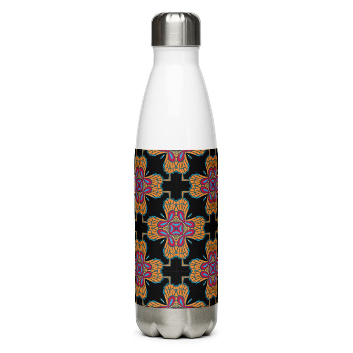 Spanish Medallions Stainless Steel Water Bottle Etsy