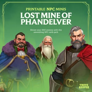 Cartas de PNJ de D&D, Mina Perdida de Phandelver, Arte de PNJ, Fichas, Miniaturas Dobráveis, Feito sob medida, Download Digital Fácil, LMoP