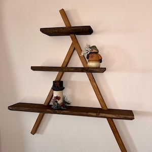 Mid Century Modern Style, Wood Shelf, Wall Decor Shelf, Display, Decoritive Wall Hanging Shelves