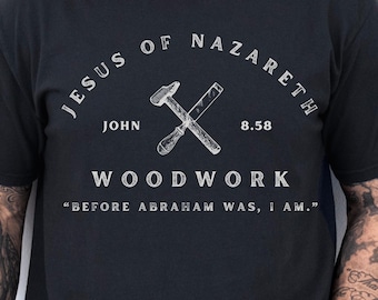 Jesus Träbearbetning T-shirt: Kristen Snickare T-shirt - Komfortfärger