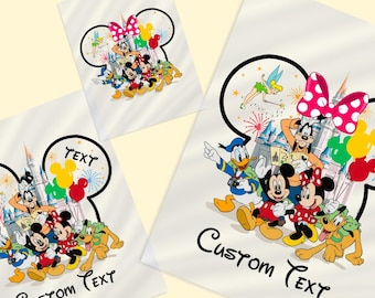 Anpassad Disneyland Matchande Familj Tryckklar, Disney 2026 DTF Transfer, Födelsedagsgrupp DTF Tryck, Värmepress, Stryk-på-överföring, 2026 Transfer