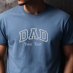 Custom Embroidered Father Shirt, Comfort Colors® Embroidered Dad Shirt, New Dad, Dad Birthday Gift, Father&#39;s Day Gift for Dad, Est 2025