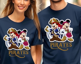 Mickey and Friends Pirates Shirt, Disney Pirates Shirt, Disney Family Pirates Tees, Disney Cruise Shirts, Disneyland Vacation Tee