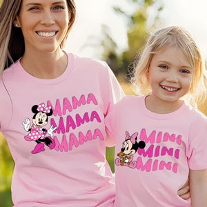 Disney Mama T-Shirt, Disney Mommy and Me Shirts, Mom Daughter Shirts, Mother&#39;s Day Shirt, Disney Mama Mini Trip Shirt, Mom Birthday Shirt