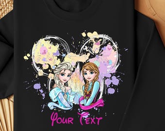 Disney Princess Sweatshirt, Frozen Elsa Anna Sweatshirt, Frozen Magic Kingdom Tee, Disney Princess Elsa Sweater, Disney Birthday Girl Gift