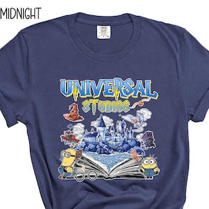 Retro shirt van Universal Studios, Comfort Colors® Universal Studio Family 2025-shirt, bijpassende T-shirt Universal Studios, grappig kasteel-T-shirt, universeel