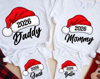 2026 Matching Family Christmas Shirts, Personalized Name Christmas Family Shirt, Family Christmas Tee, Matching Xmas Tee, Custom Family Gift