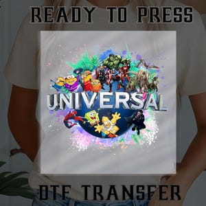 Universal Studios Ready to Press DTF,Disney Vacation Print,Disney World Print, Heat Press DTF Transfer, Special Family DTF,Iron On Transfer