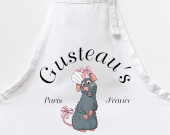 Chef Ratatouille Apron, Gusteau's Anyone Can Cook Kitchen Mom Gifts, Chef Mouse Couple Apron, Apron For Dad,Mouse Remy Chef Kitchen Little