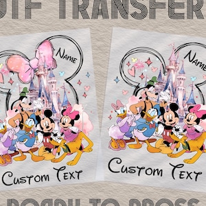 Custom Disneyland Matching Family Ready To Press,Disney Castle 2025 DTF Transfer,Birthday Squad DTF Print,Heat Press,Iron On Transfer,Dtf