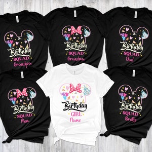 Custom Disney Birthday Girl Shirt, Custom Disney Birthday Squad Shirt,  Disney Princesses Birthday Shirt, Disneyland Birthday Shirt