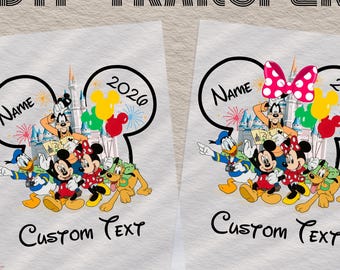 Custom Disneyland Matching Family Ready To Press,Disney 2026 DTF Transfer,Birthday Squad DTF Print,Heat Press,Disney Trip 2027 Dtf Transfers