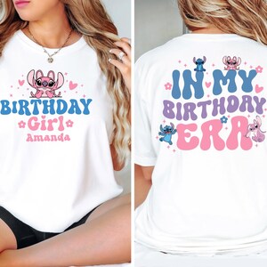 Personalized Stitch Birthday Shirt, Disney Stitch Birthday Shirt, In My Birthday Era Shirt, Birthday Girl Shirt,  Birthday Comfort Colors®