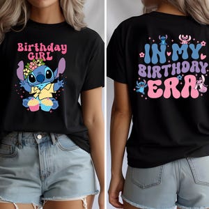 Custom Stitch Birthday Shirt, In My Birthday Era Stitch Shirt, Stitch Birthday Girl Shirt, Disney Birthday Tee, Stitch Kids Birthday Shirt