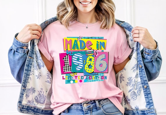 1986 Birthday Shirt, Made in 1986 Limited Edition 40th Birthday Party Tee, 40th Birthday Shirts,  40th Birthday Gift, Vintage 1986 T-Shirt