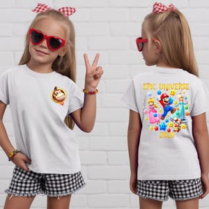 Custom Super Mario Galaxy Shirt,Epic Universe 2026 Tee,Family Universal Studios Mario Tee,Super Mario All Characters Tshirt,Family Trip 2026 bild 6