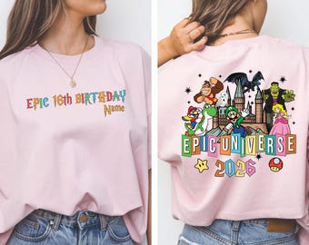 Epic Universe 2026 Birthday Shirt, Family Epic 1st Birthday Tee, 2027 Universal Studios Birthday Shirt, Epic Universe Family 2026 Trip Shirt