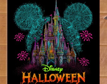 Retro Disney Halloween DTF Prints Heat Transfer, Spooky Cartoon Family Matching Ready To Press, Disney Halloween Party DTF, Disney Halloween