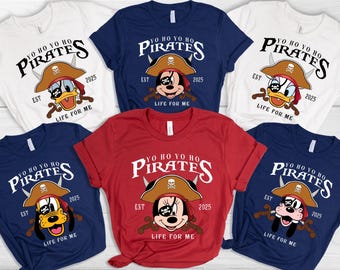Disney Pirates 2025 Family Shirts, Disney Pirates of Caribbean Shirt, Disney Cruise Shirt, Pirate Shirt, Pirate's Life, Mickey and Friends