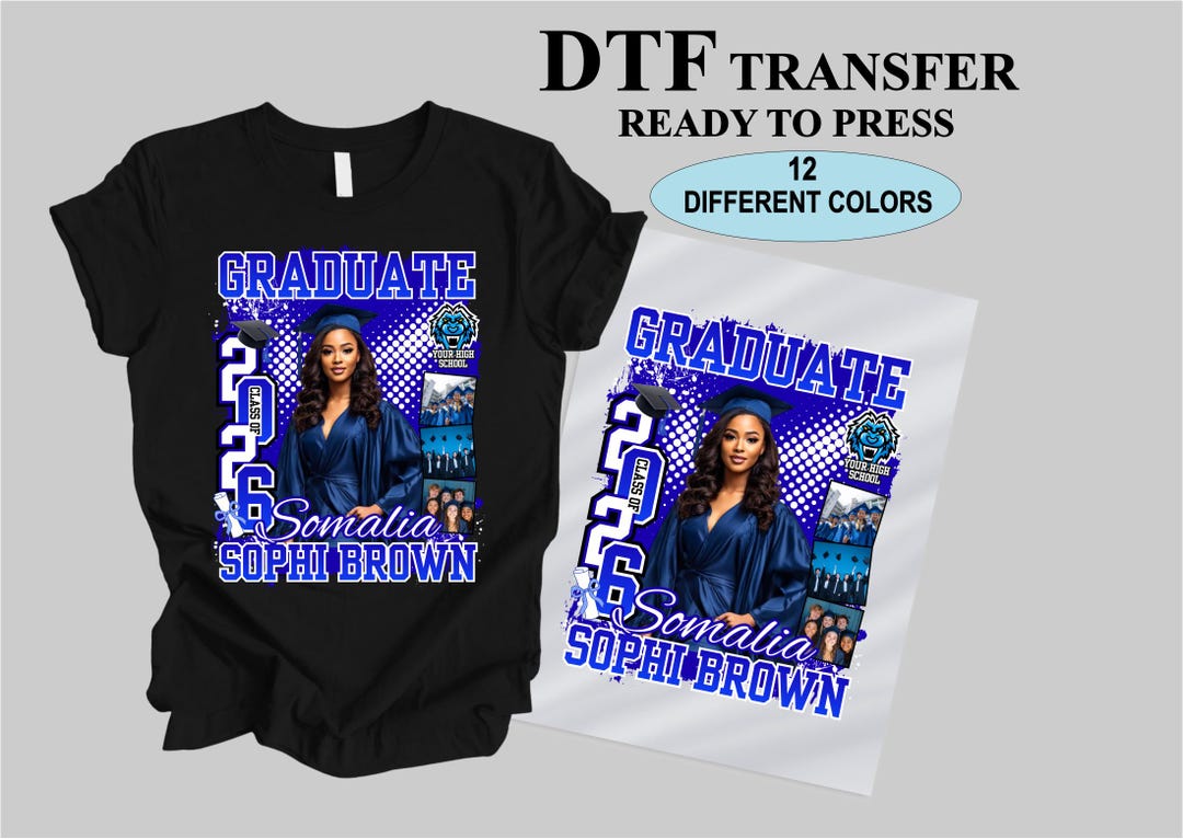 Personalized Graduation Photo 2026 Dtf, Custom Graduate School 2026 ...