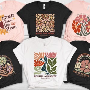 Chemise versets bibliques inspirants, chemise motivante, chemise affirmations positives, chemise citations florales, chemise gentillesse, cadeau pour femme