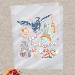 Retro Epic Universe Ready to Press DTF,Family Universe Park Trip Print,Orlando Park Epic Universe Print, Super Mario Heat Press DTF Transfer
