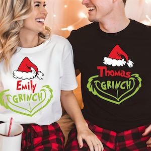 Benutzerdefinierte Familie Grinch Shirt, Weihnachten Grinch Squad Shirt, passende Familie Shirt, Mama Grinch Shirt, kleine Grinch Shirt, Papa Grinch Tee