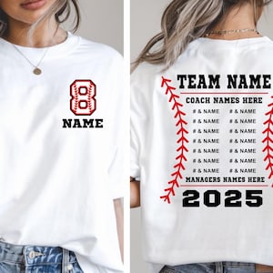 Personalized Baseball Name Shirt, Custom Baseball Team Shirt, Baseball Shirt with Name, Custom Name and Number Tee, Baseball Mom Tee, Sport
